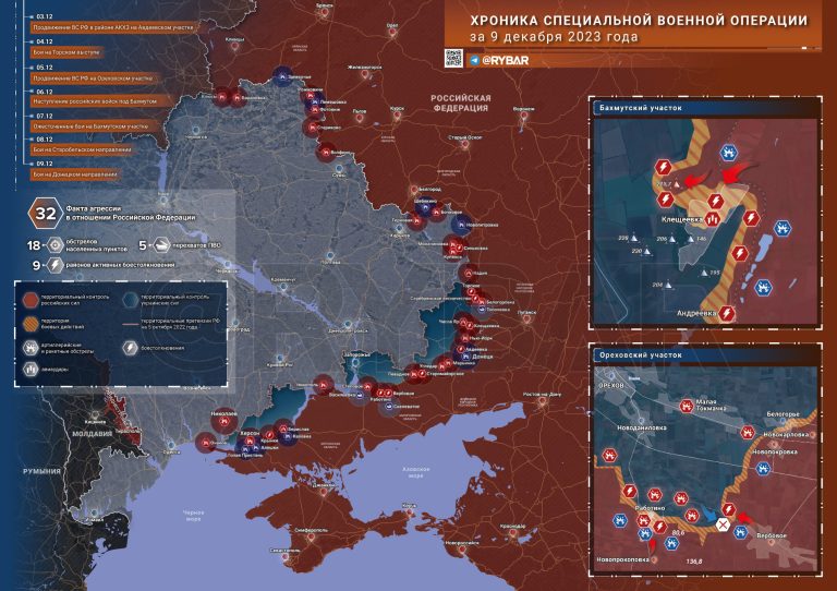 Что происходит в зоне СВО: хроника за 9 декабря