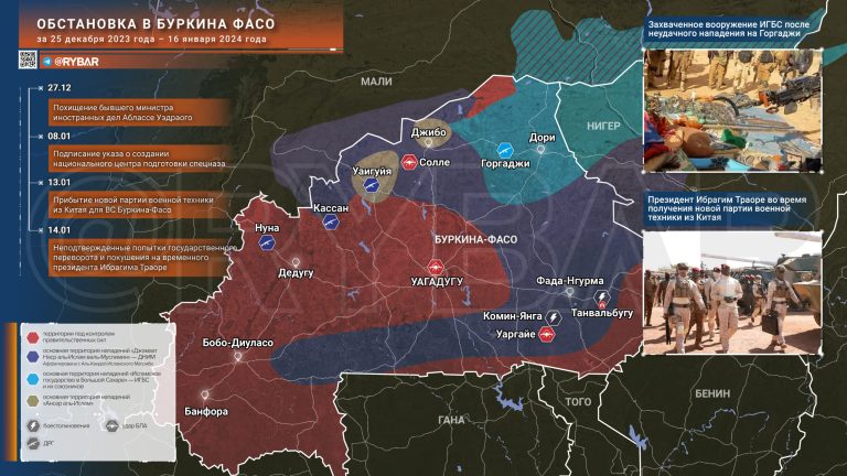 Обстановка в Буркина-Фасо за 25 декабря 2023 года – 16 января 2024 года