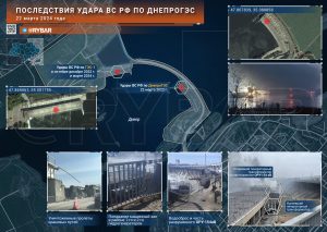 Последствия удара ВС РФ по ДнепроГЭС 22 марта 2024