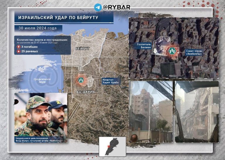 Израильский удар по Бейруту