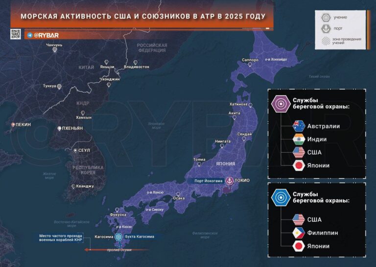 Об активности США и их союзников в акватории АТР в 2025 году