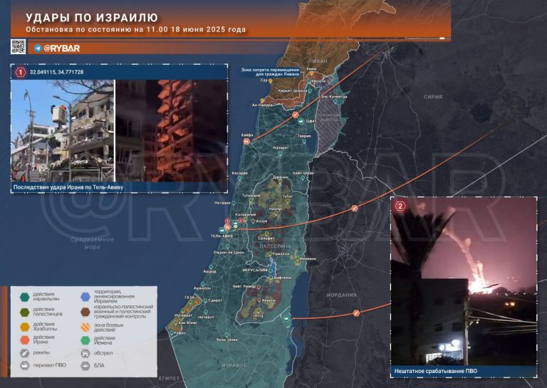 Иранские удары по Израилю