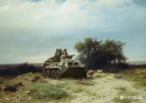 Дозор 42 гвардейской мсд в степях Запорожья