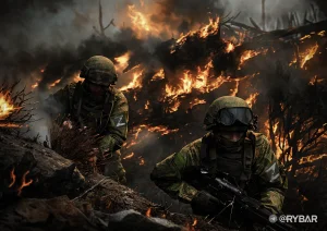 Окопные бои в Клещеевке