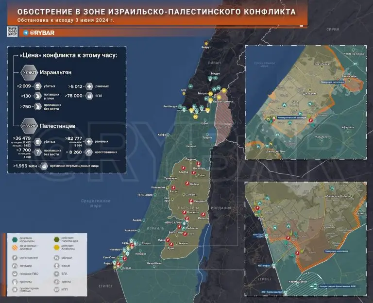 Обострение в зоне израильско-палестинского конфликта