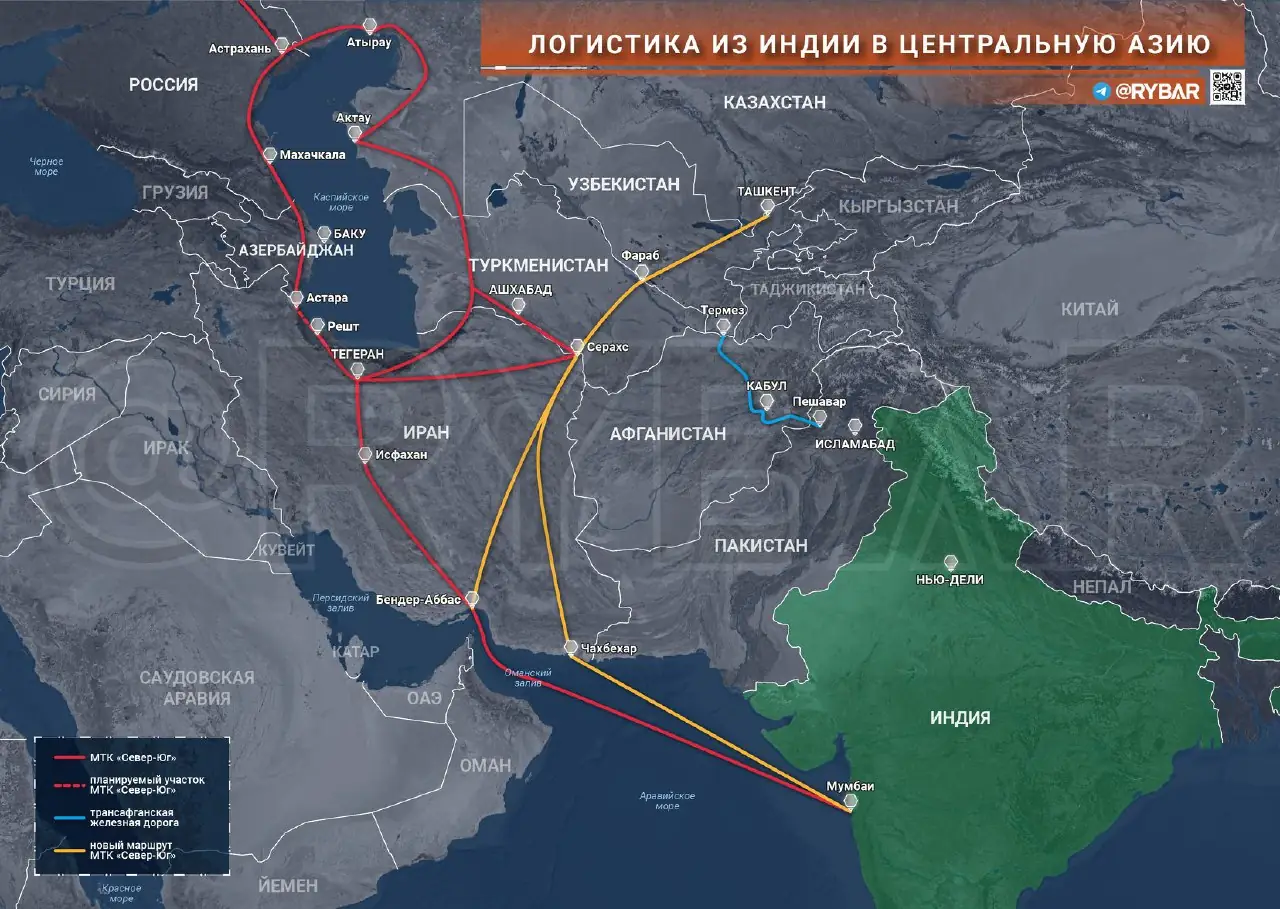 Как на Центральную Азию повлияет транспортный коридор из Индии?