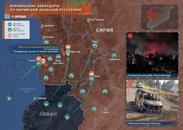 Крупный авианалет ВВС Израиля на запад Сирии