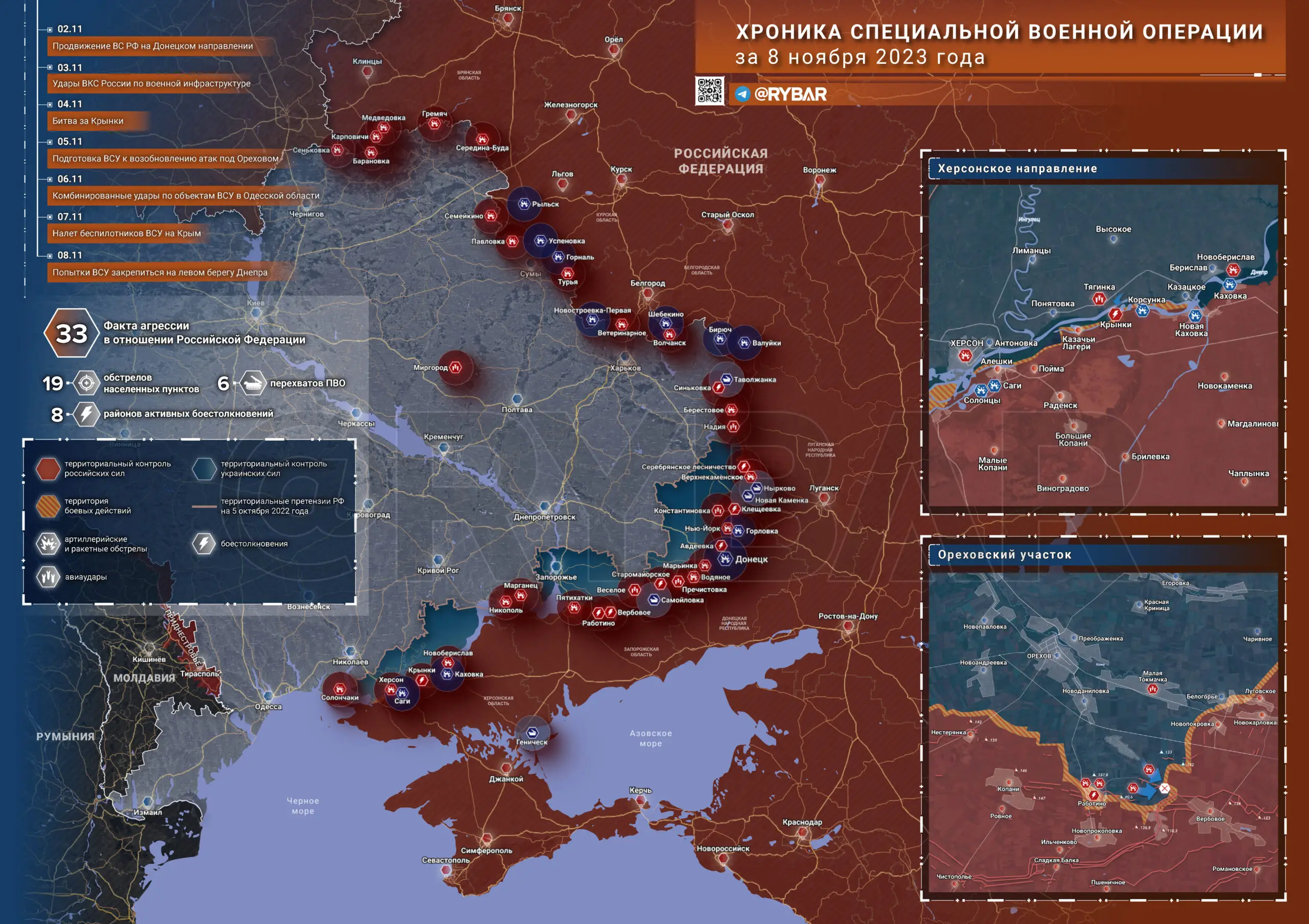 Что происходит в зоне СВО: хроника за 8 ноября