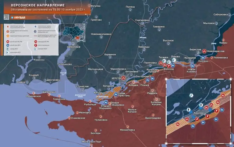 Херсонское направление: продолжение боев в Крынках и цели противника на левом берегу