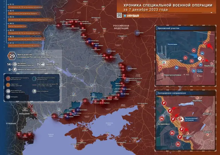 Что происходит в зоне СВО: хроника за 7 декабря