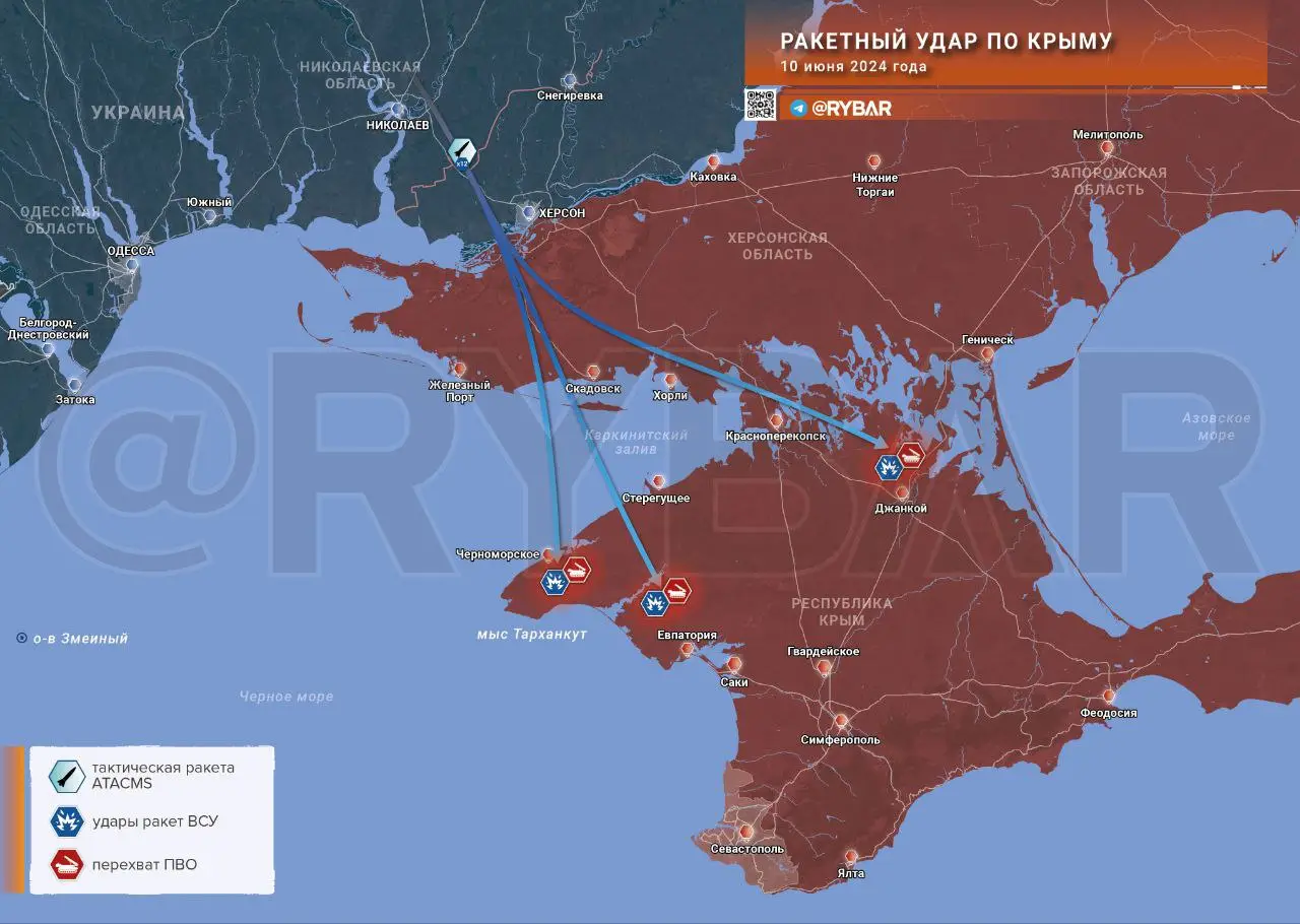 Ракетный удар по северо-западу Крыма