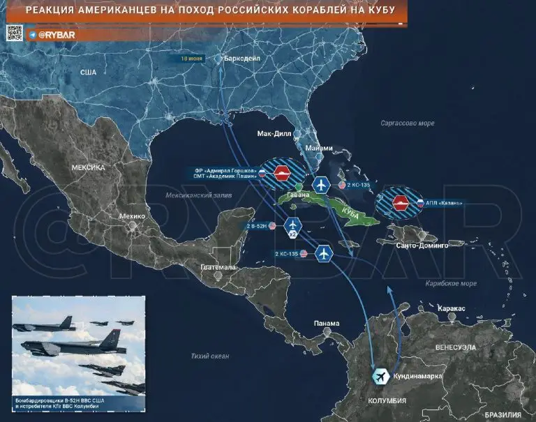 Реакция американцев на присутствие российских кораблей и подводной лодки у берегов Кубы