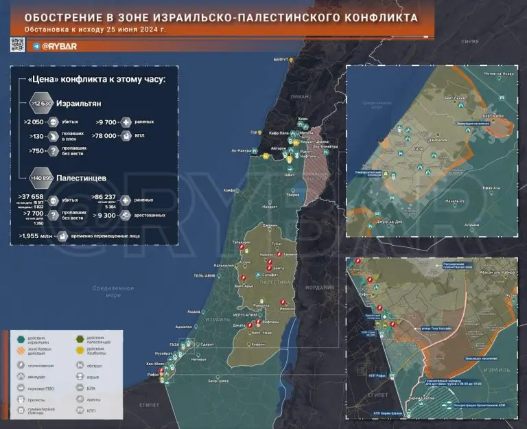Обострение в зоне израильско-палестинского конфликта