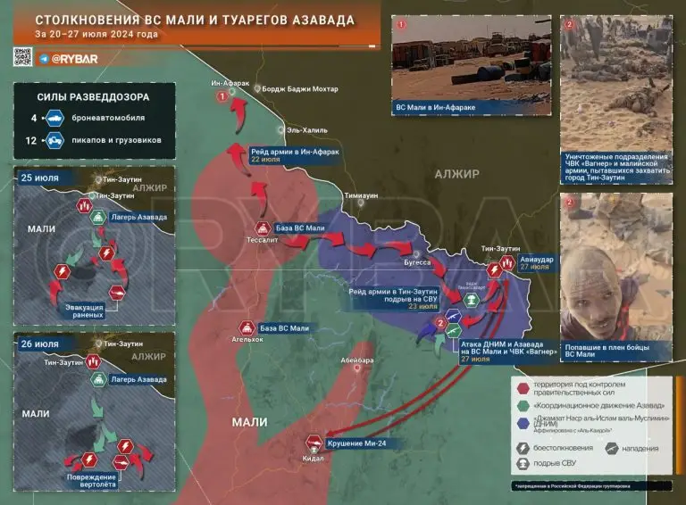 Активизация боев на севере Мали: засада на ЧВК «Вагнер»