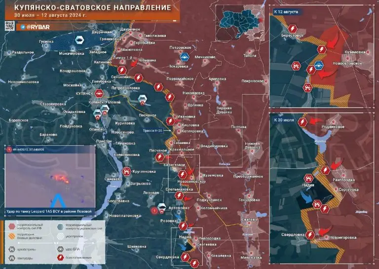 Купянско-Сватовское направление: позиционные боевые действия в районе Сергеевки и Берестового