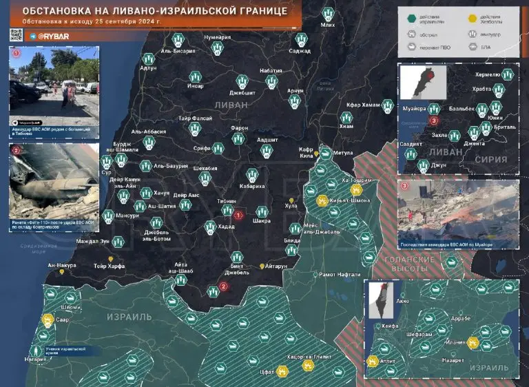 Обстановка на ливано-израильской границе: удары по израильской территории