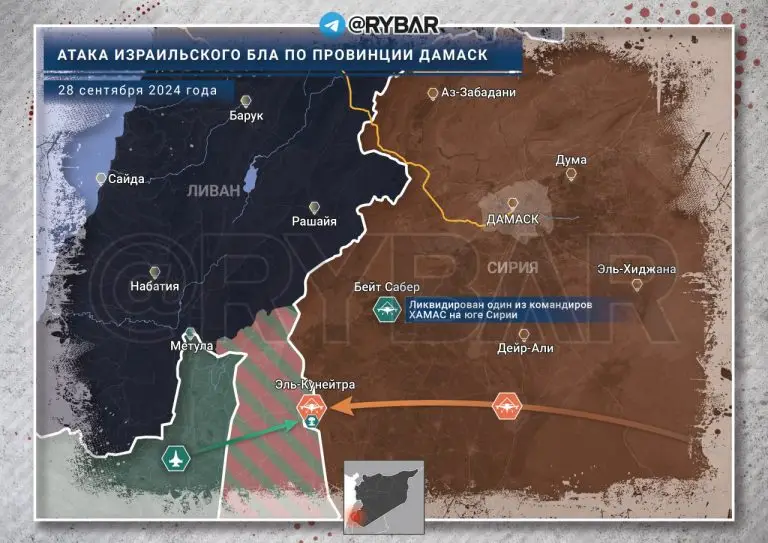 Сирия: атака израильского БЛА по провинции Дамаск