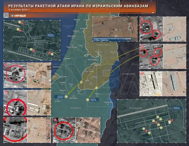Об «успехе» ракетного удара Ирана по израильским авиабазам