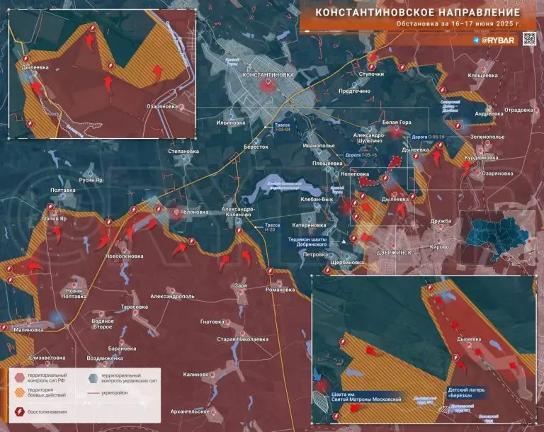 Успехи на Константиновском направлении: бои южнее Константиновки и западнее Дзержинска