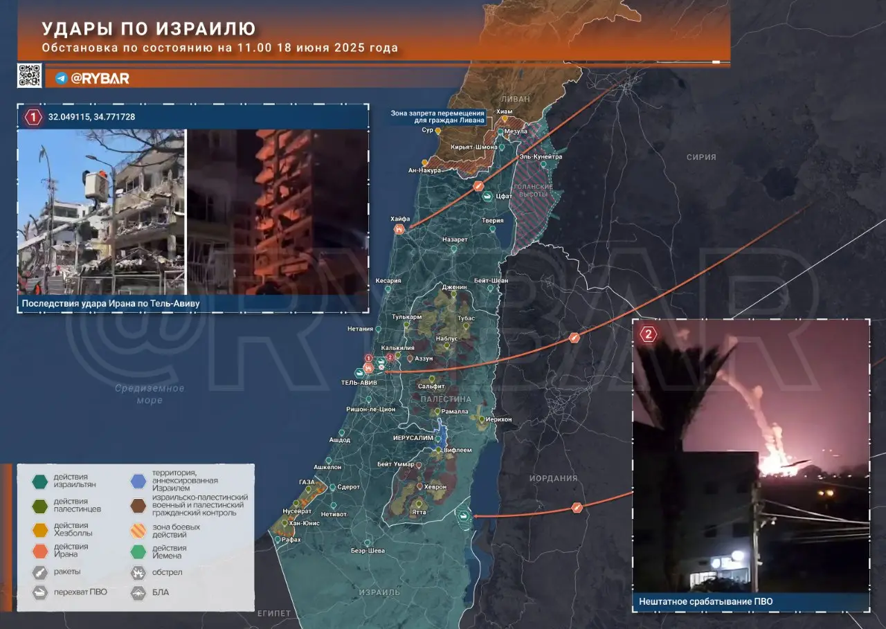 Иранские удары по Израилю