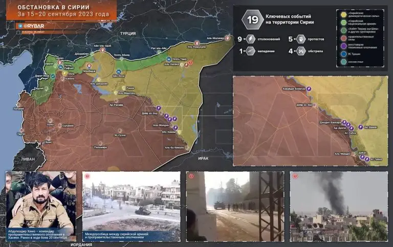 Обстановка в Сирии за 15 – 20 сентября 2023 года