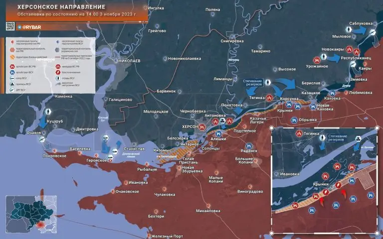Херсонское направление: стягивание резервов ВСУ к Днепру