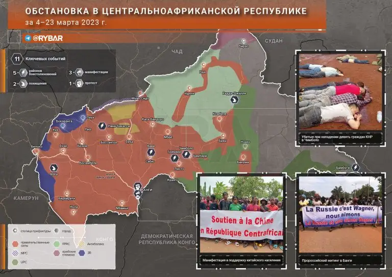 Обстановка в ЦАР за 4-23 марта 2023 года