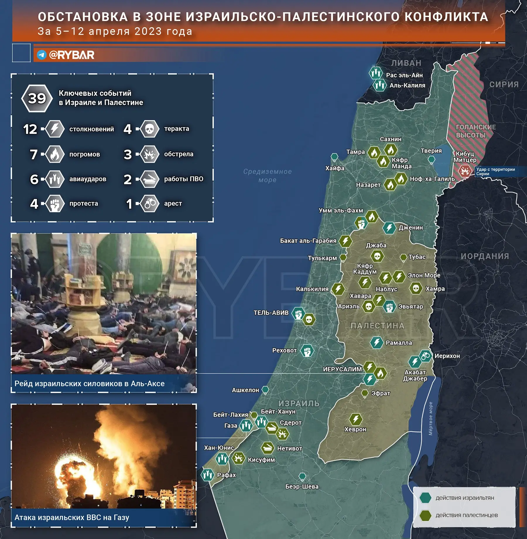 Обстановка в Израиле и Палестине за 5-12 апреля 2023 года