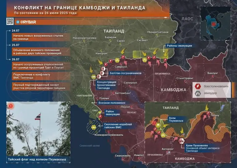 Обострение на границе Таиланда и Камбоджи