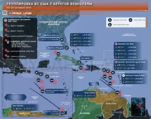 Эсминец у берегов Тринидада