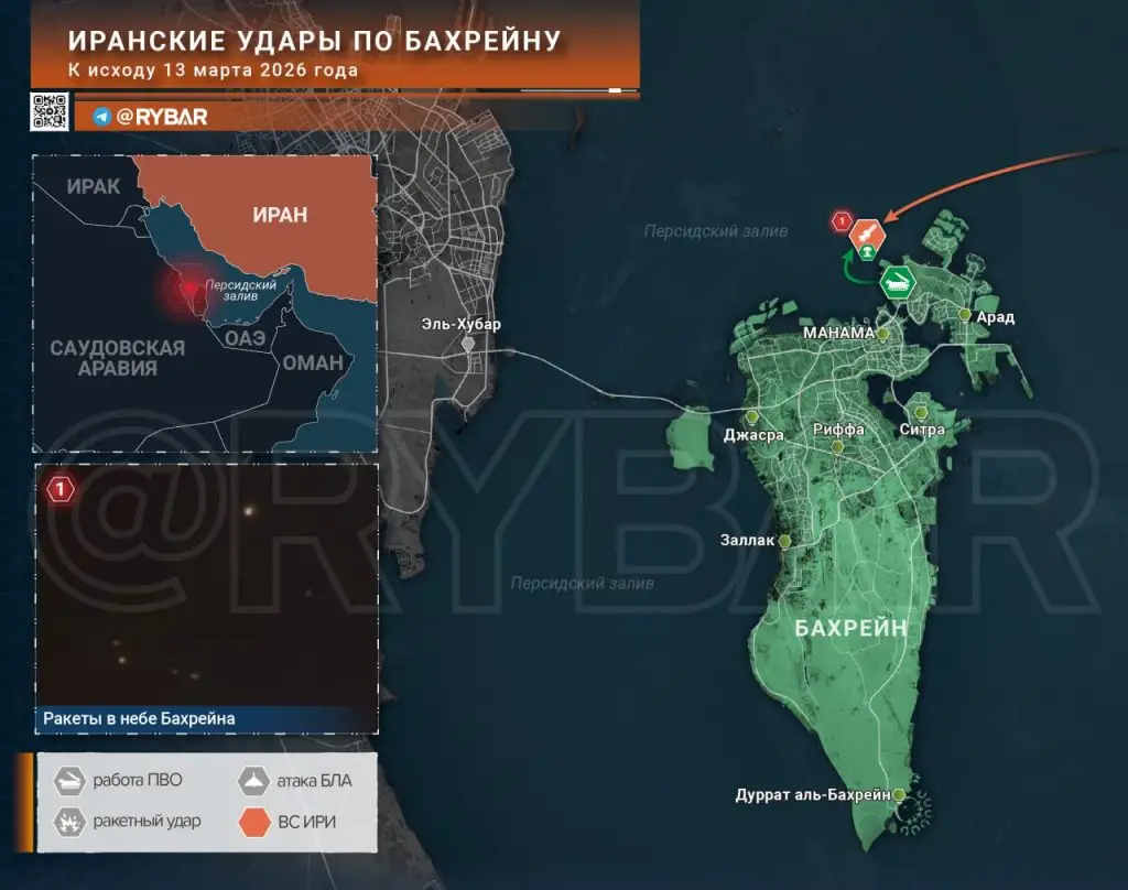 Иранская война. Главные события к исходу 13 марта