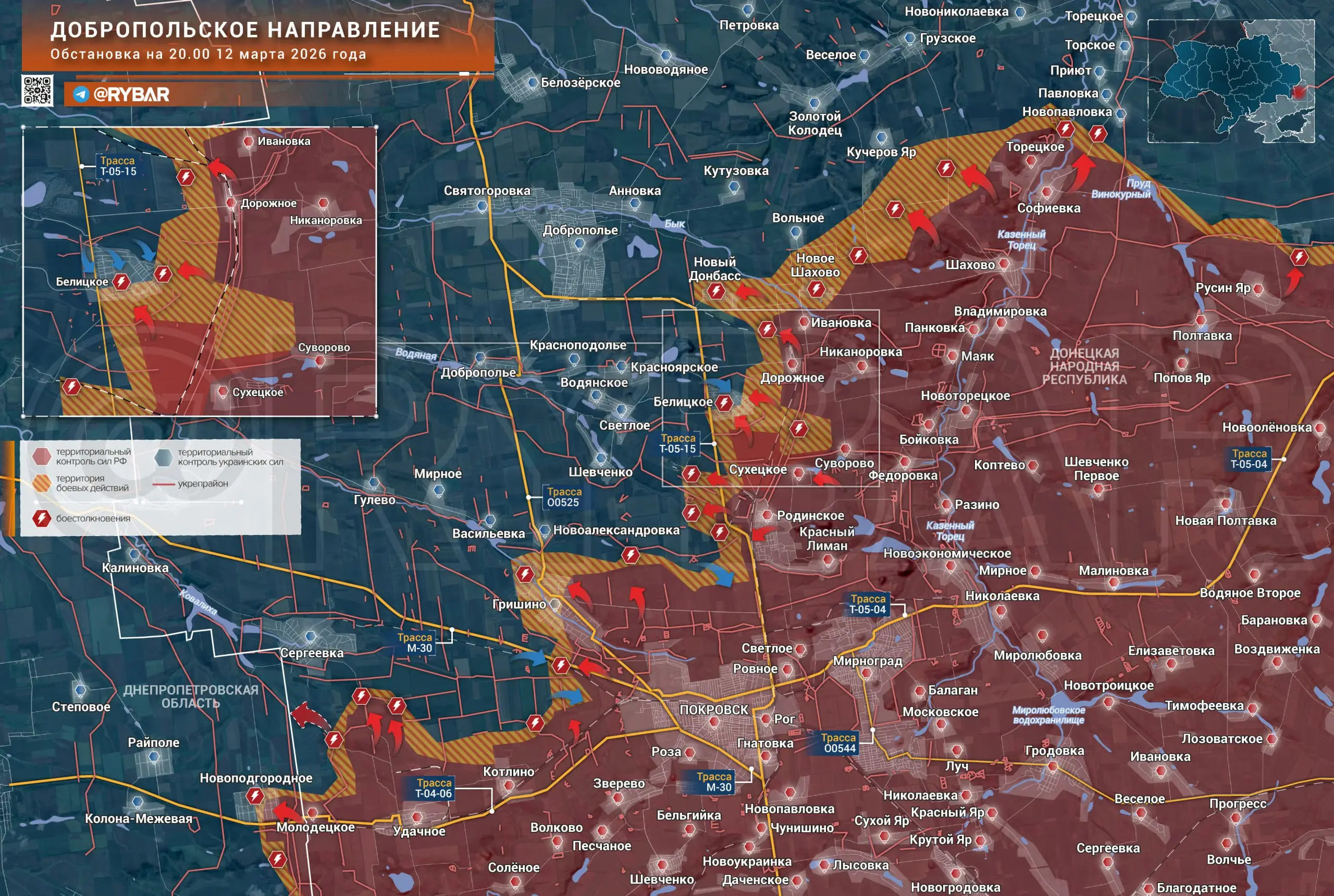 Бои в Белицком на подступах к Доброполью