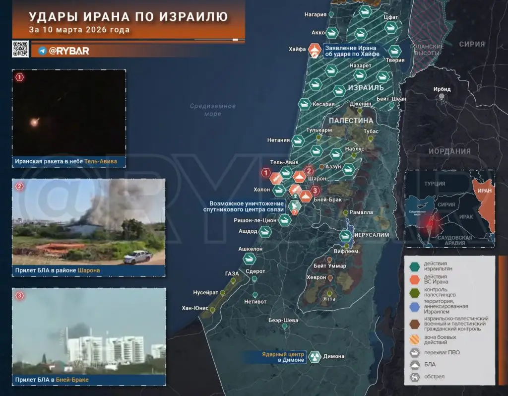 Иранская война. Главные события к исходу 10 марта