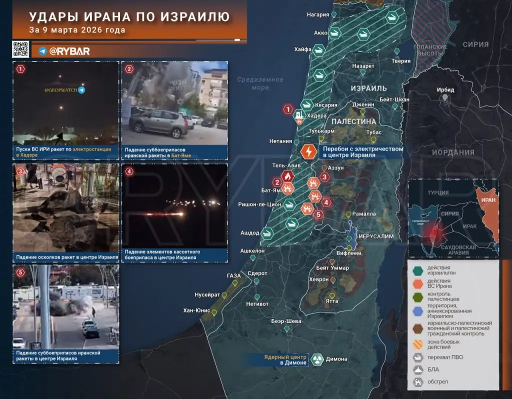 Иранская война. Главные события к исходу 9 марта