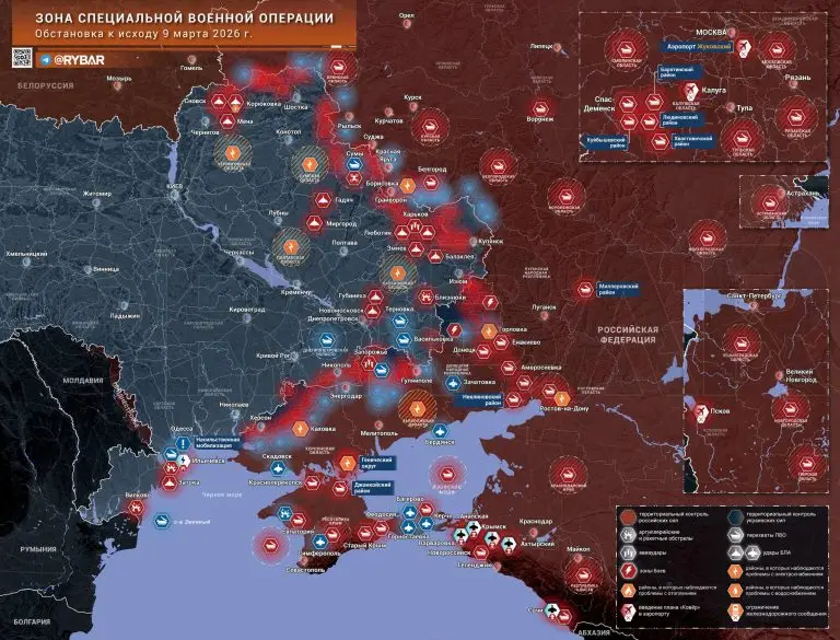 Хроника специальной военной операции за 9 марта 2026 года