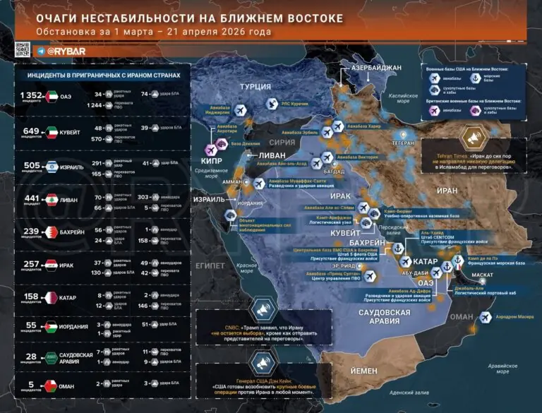 Иранская война: главные события к исходу 21 апреля