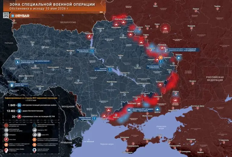 Хроника специальной военной операции за 10 мая 2026 года