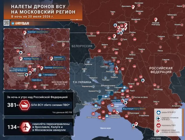 Массированный налет на Москву