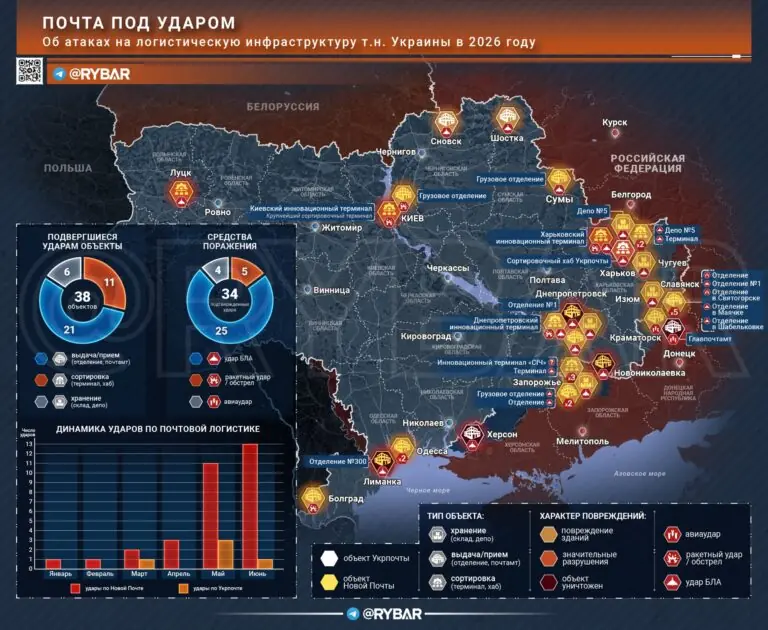 Почта под ударом: об атаках на логистическую инфраструктуру т.н. Украины в 2026 году