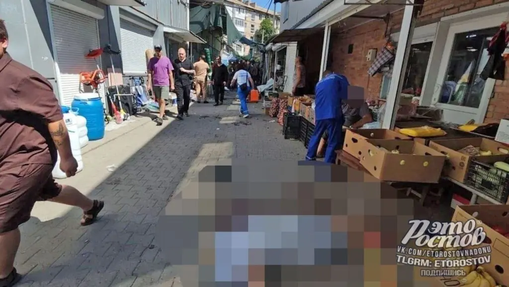Удар по рынку в Токмаке