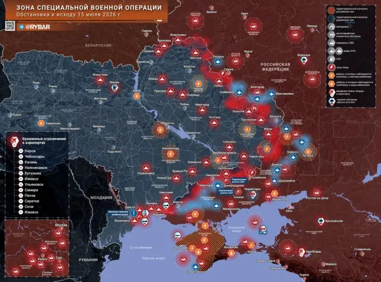 Хроника специальной военной операции за 15 июля 2026 года