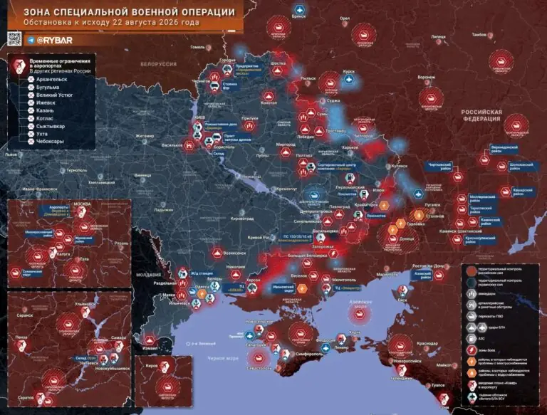 Хроника специальной военной операции за 22 августа 2026 года