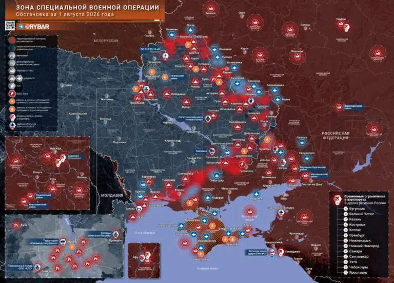 Хроника специальной военной операции за 1 августа 2026 года