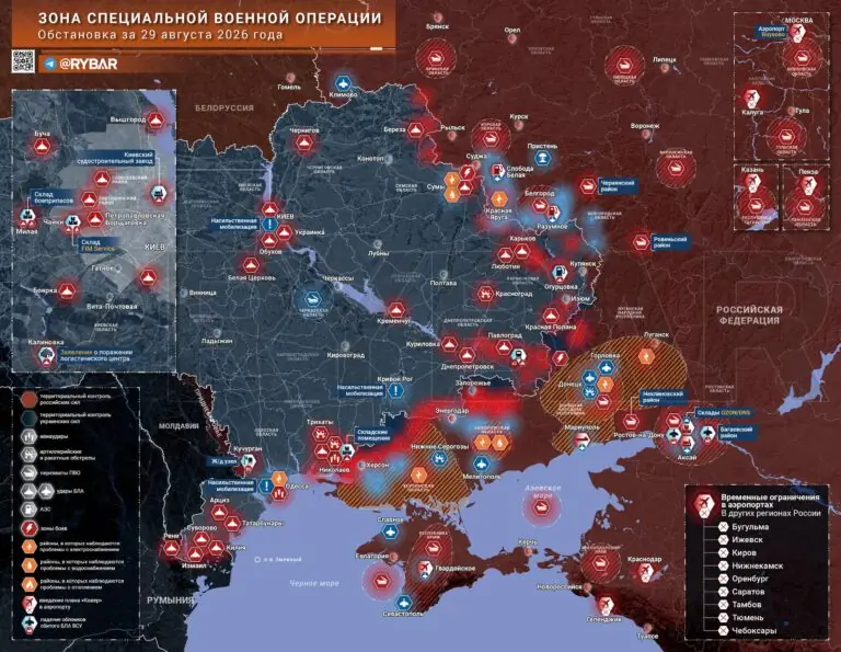 Хроника специальной военной операции за 29 августа 2026 года