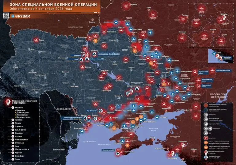 Хроника специальной военной операции за 4 сентября 2026 года